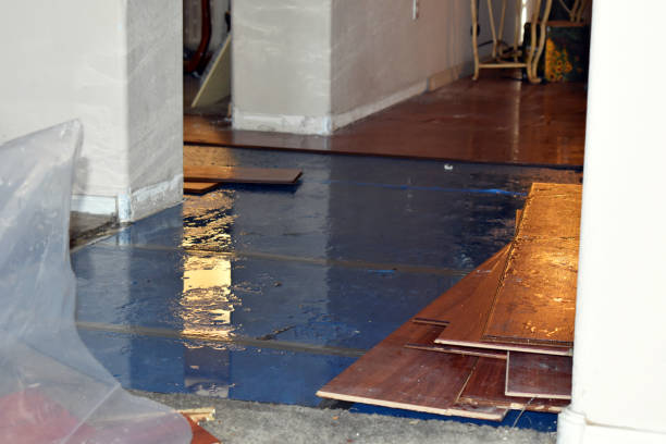 Professional Burst Pipe Cleanup technician working in Roberts, WI